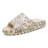 Luxury Brand Slides Men Shoes Slippers Indoor House Slippers Graffiti Casual Beach Slipper Eva Quality Cartoon