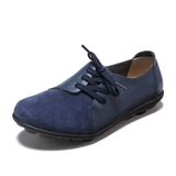 Shoes 2021 Spring Genuine Leather Moccasins Flats Shoes Woman Lace-Up Casual Ladies Driving Shoes Plus