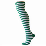 High Striped Cotton Socks Cute Stripe Printed Sock Women Over Knee Long ThighPlus Size Overknee Socks