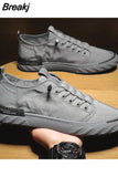 Men's Sneakers Canvas Breathable Casual Shoes Men's Slip on Walking Flats That's Shoes Vulcanized Shoes Fashion Men's