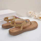 Bohemian Style Flat Heels Sandals Women 2024 Summer Plus Size Clip Toe Sandles Woman Non Slip Platform Rome