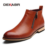 2021 Men Boots Comfortable Black Winter Warm Waterproof Fashion Ankle Boots Casual Men pu Leather Snow Boots Winter