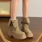Breakj Xiang Style Retro British Style Maillard Boots Burst Martin Boots 2025 New Two Wear Detachable