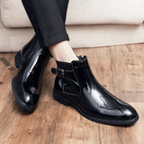 Mens Leather Boots Classic British Style Casual Business Shoes High Quality Ankle Boots for Men Plus Size Men