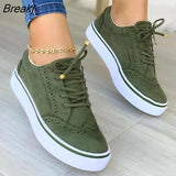 Women's Shoes 2023 New Spring Winter Flats Sport Casual Suede Sneakers Lace Up Plus Size Oxford Mujer