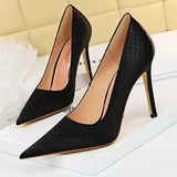 Shoes New Snake Pattern Women Pumps Sexy High Heels Party Shoes Stiletto Heels Wedding Shoes Large Size Female