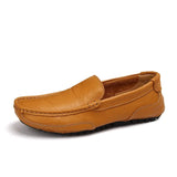 Men Shoes Luxury Brand Genuine Leather Casual Driving Shoes Men Loafers Moccasins Slip on Italian Shoes for Men Big