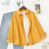 Women Blouses Shirts Tunic Womens Tops 2021 Long Sleeve Clothing Button Up Down Loose White New Fashion Design