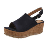 Breakj Size 2023 Summer New Cake With Buckle Sandals Female Hemp Rope Woven Wedge Platform