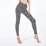Polyester High Quality Stretchy Workout Leggings Women Printed Outwear Running Leggins Ankle Length