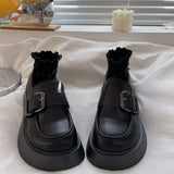 Lolita shoes new sweet bow loafer shoes thick heel platform shoes Japanese soft girl JK uniform shoes college girls women's