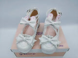 Women High Heels Shoes New Lolita Laser Fabric Rabbit Ear Bow Crescent Lace Thick Heeled Ladies Single