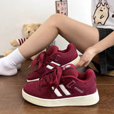 Breakj New Board Shoes Female Platform Solid Color Campus Wind Small White Shoes Funds Multi-Color Fashion Light Regular