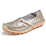 Ballet Flats Genuine Leather Shoes Woman Slip On Loafers Flats Soft Oxford Shoes Casual Sapato Feminino Plus Size