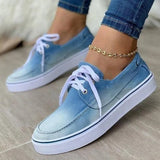 Planos Canvas Shoes Women 2021 New Arrival Plus Size Lace Up Flats Women Platform Casual Shoes Loafers Zapatillas