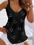 Lace Lace Camisole Top Summer Sexy Off Shoulder V Neck Loose Sleeveless Pullover Ladies Casual Floral Print Beach Resort