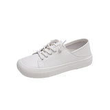 Square Toe White Tennis Women's Shoes Fashion Design Offers Free Shipping