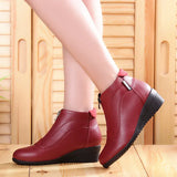 Women 2023 New Zipper Ankle Boots Women Warm Fur Casual Snow Boots Female Non Slip Comfort Short Boots Mujer