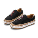Single Shoes Women 2023 Summer New Flat Ribbon Set Foot Spell Color Large Size Women's