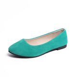 Spring Autumn Women Shoes Flock Flats Comfortable Flat Shoes Women Flats Loafers Shallow Slip on Shoes Red Black Plus