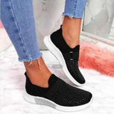 Women Shoes Platform Women Sneakers Summer Mesh Comfy Sock Shoes Soft Rubber Sole Slip-On Hot Flat Woman Vulcanize Shoes