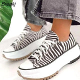 Women Shoes Zebra Pattern Canvas Shoes New Style Female Sport Casual Shoes Women 2021 Chaussure Femme Zapatillas