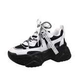 Sneakers Women 2021 New Fashion Height Increasing Chunky Shoes Solid Pink Black Girls Casual Sneakers