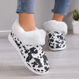 Autumn And Winter New Cloth Cotton Shoes Leisure Snow Shoes Low-Top Velveteen Women's Cotton Shoes Large-Size