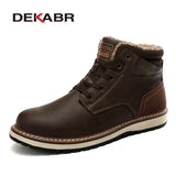 Split Leather Men Boots Brand Lace-up Waterproof Winter Snow Boots For Men 2021 New Classic Casual Men Work Boots Size