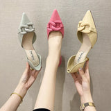 Fashion Women Pumps Pointed Toe Metal Chain Sweet Style Purple Pink Office Dress Shoes Party Pumps Thin High Heels Elegant