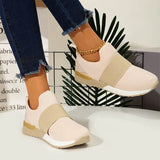 Sneakers Autumn 2021 Sock Shoes Slip On Knitted Breathable Ladies Running Shoes Casual Female Flats Vulcanized Plus