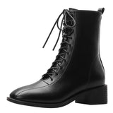 Breakj Autumn And Winter Thin Leg Women's Short Boots Boots Wearing Martin Boots With British Wind Thin Boots Coarse Heel Shoes