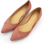 Bird Spring New Korean Version Fine Heel Suede Tip Low Heel Single Shoes Women Small Heel Large Size Black Work Shoes