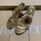 Breakj 2025 Spring New Buckle With Stylish Metal Fine High Heels Golden Dew Temperament Sexy