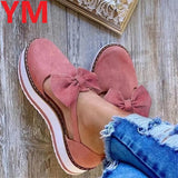 Bow Spring Summer Shoes Women Hemp High Heel Platform Outdoor Leisure Buckle Slippers Beach Sandals Ladies Sexy T-Strap