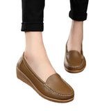 Breakj Spring And Autumn Cows And Heel Nurse Shoes Casual Mom Shoes Flats Single Shoes Women's