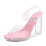 Breakj New Korean Version Of The Runway Show Model Shoes Flat Heel Sexy Black Waterproof Table 11CM High Heel Sandal Female