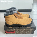 Men Hiking Shoes Winter Boots Keep Warm Plush Waterproof Ankle Boots Outdoor Non-slip High-top Zapatos Outdoor Hombre