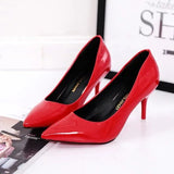Breakj Shoes Light-Mouthed Sharp Single Shoes Fine Heel Velvet Large-Size High Heels Women's