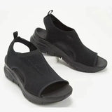 Breakj Sandals Women's Autumn And Summer Net Cloth Thick Soles Of The Pedal Fish Mouth Flying Leisure Sports Large-Size