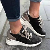 Breakj New Casual Women's Shoes Lace Lace Platform Large Size Single