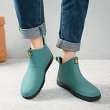 Rubber Rain Shoes Slip On Waterproof Low-Heel Tube PVC Rain Boots Work 2020 Hot Sale Men's Boots