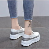 Women Slip on Loafers Ladies Sewing Platform Vulcanized Shoes Woman PU Leather Fashion Casual Footwear Female Comfort Shoe
