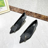 Heels Women Shoes 2023 Spring Pumps Slip On Bling Bling Pointed Wedge Latest Shallow Mouth Sandals Ladies All-Match