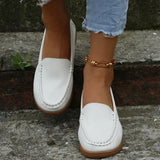 Breakj Bottom Round Head Bean Bean Flat Bottom Solid Color Simple Summer New Large Size Casual Women's Single