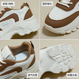 Breakj Korean Version Of The New Dad Shoes Female 2025 Spring Student Running Sports Platform Increased Casual Shoes Female QRJ