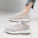 Breakj Korean Net Face Dad Shoes Female 2025 Summer New Breathable Female Student Sneakers Heighten Casual Shoes