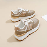 Breakj 2025 Spring Small White Shoes New Korean Ins Schoolgirls Heighten Platform Sports Board Shoes Casual Shoes