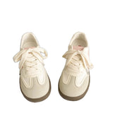 Breakj Fashion Training Shoes Women 2025 Summer New Thick-Soled Casual Women's Shoes College Style Lace Coloring Small White