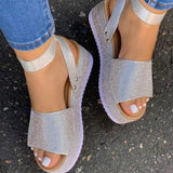 Breakj 2023 Summer New Water Drill With A Buckle Of Loose Cake Women's Shoes Fashion Thick-Soled Sandals